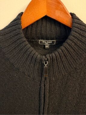 Rina Rossi Black boiled wool sweater jacket